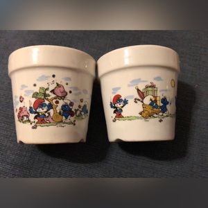 Mini Smurf Flower Pots